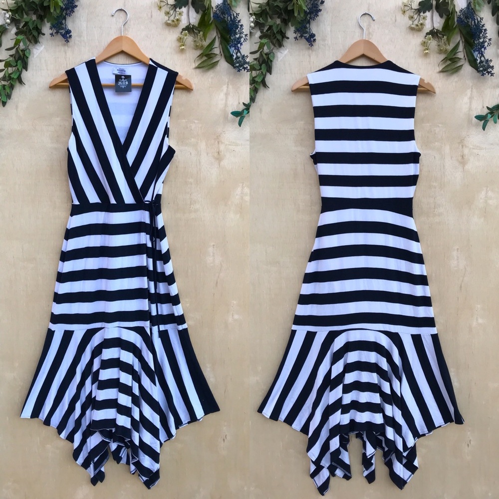 Bailey 44 Alexandria Striped Tie Waist Midi Dress - Picture 7 of 8